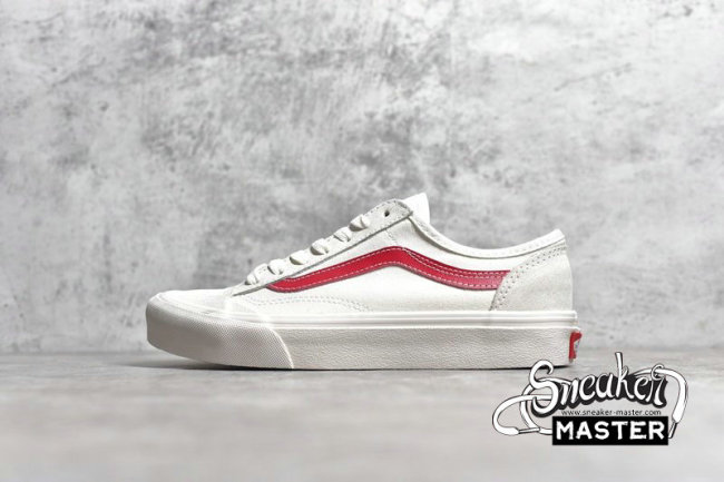 VANS STYLE 36 DECON SF MARSHMALLOW MARSHMALLOW/RACING RED VN0A3DZ3OXS