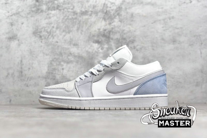 NIKE AIR JORDAN 1 LOW PARIS WHITE/SKY GREY/FOOTBALL GREY CV3043-100