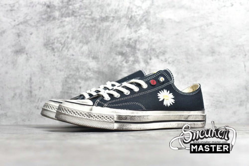 CONVERSE CHUCK TAYLOR ALL-STAR 70S LOW SUNFLOWER X PEACEMINUSONE BLACK/BLACK/WHITE 163769C