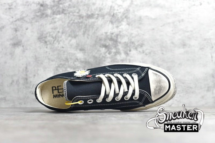 CONVERSE CHUCK TAYLOR ALL-STAR 70S LOW SUNFLOWER X PEACEMINUSONE BLACK/BLACK/WHITE 163769C