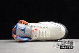 NIKE AIR JORDAN 5 RETRO INTERNATIONAL FLIGHT SAIL/ORANGE PEEL-BLACK-HYPER ROYAL 136027-148
