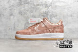 NIKE CLOT X AIR FORCE 1 LOW PREMIUM ROSE GOLD SILK ROSE GOLD/WHITE/GUM LIGHT BROWN CJ5290-600