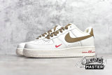 NIKE AIR FORCE 1 LOW BEIGE/KHAKI/RED 808788-998