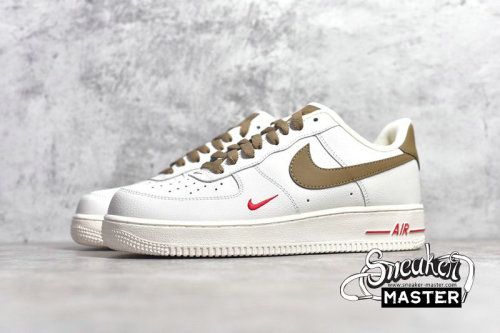 NIKE AIR FORCE 1 LOW BEIGE/KHAKI/RED 808788-998