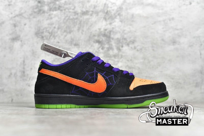 NIKE DUNK LOW SB NIGHT OF MISCHIEF BLACK/TOTAL ORANGE-COURT PURPLE-VOLT BQ6817-006