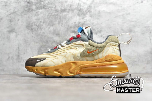 NIKE AIR MAX 270 REACT ENG X TRAVIS SCOTT CACTUS TRAILS LIGHT CREAM/DARK HAZEL/STARFISH CT2864-200