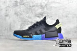 ADIDAS NMD R1 V2 CORE BLACK/CARBON-YELLOW/BLUE FX4147