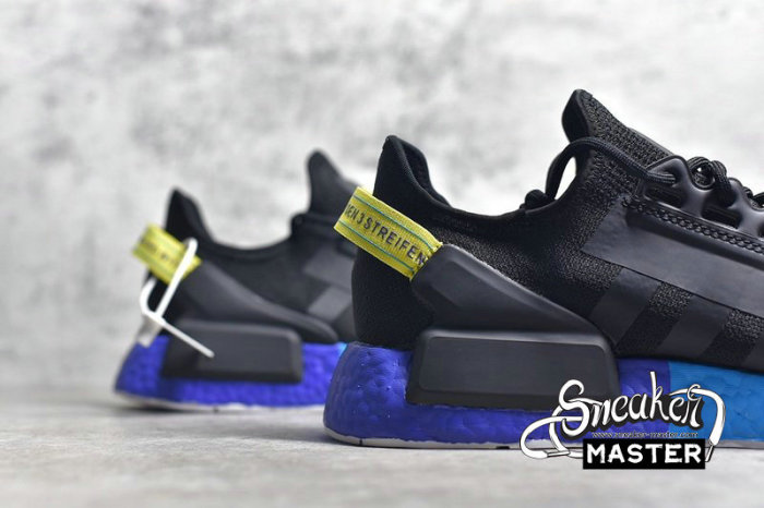 ADIDAS NMD R1 V2 CORE BLACK/CARBON-YELLOW/BLUE FX4147