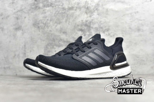 ADIDAS ULTRA BOOST 20 SHOES CORE BLACK/BLUE/CLOUD WHITE EF0701