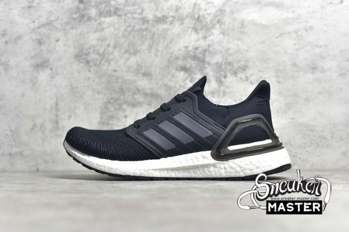 ADIDAS ULTRA BOOST 20 SHOES CORE BLACK/BLUE/CLOUD WHITE EF0701