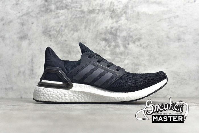 ADIDAS ULTRA BOOST 20 SHOES CORE BLACK/BLUE/CLOUD WHITE EF0701