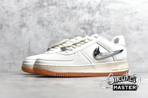 NIKE AIR FORCE 1 LOW X TRAVIS SCOTT SAIL/GUM LIGHT BROWN/SAIL AQ4211-101
