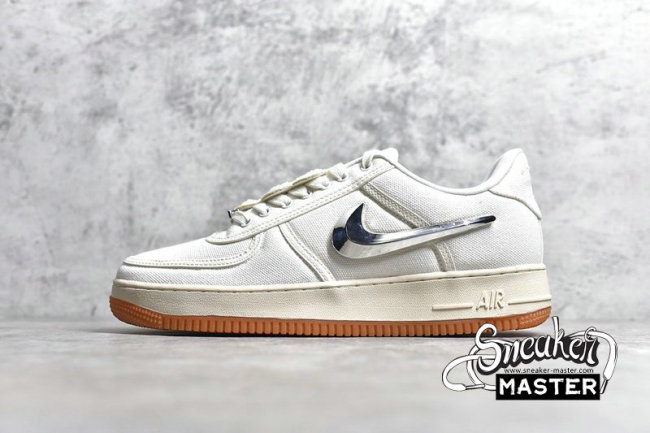 NIKE AIR FORCE 1 LOW X TRAVIS SCOTT SAIL/GUM LIGHT BROWN/SAIL AQ4211-101