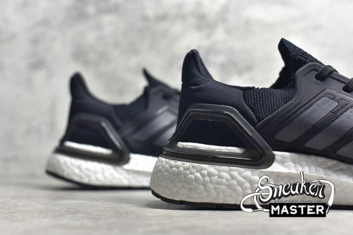 ADIDAS ULTRA BOOST 20 SHOES CORE BLACK/BLUE/CLOUD WHITE EF0701