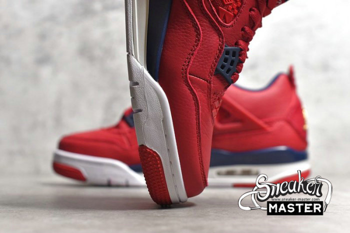 NIKE AIR JORDAN 4 RETRO FIBA GYM RED/OBSIDIAN-WHITE-METALLIC GOLD CI1184-617