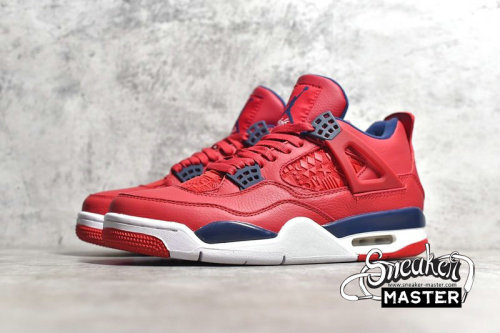 NIKE AIR JORDAN 4 RETRO FIBA GYM RED/OBSIDIAN-WHITE-METALLIC GOLD CI1184-617