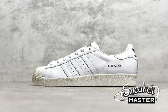 ADIDAS SUPERSTAR SHOES X PRADA CORE WHITE/CORE WHITE/CORE WHITE FW6683