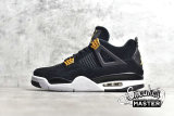 NIKE AIR JORDAN 4 RETRO ROYALTY BLACK/METALLIC GOLD-WHITE 308497-032