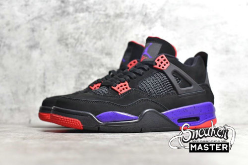 NIKE AIR JORDAN 4 RETRO NRG RAPTORS BLACK/UNIVERSITY RED-COURT PURPLE​ AQ3816-065