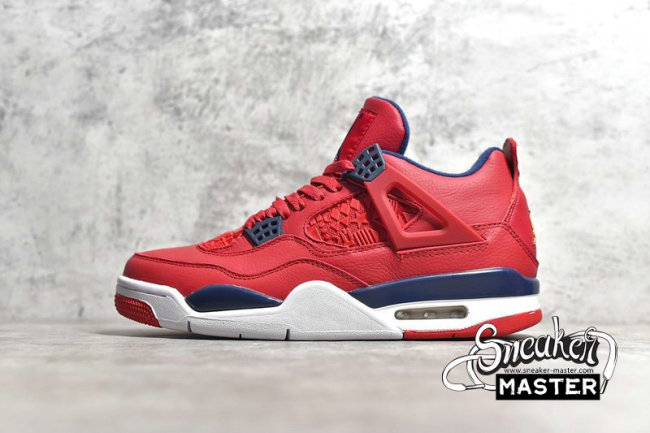 NIKE AIR JORDAN 4 RETRO FIBA GYM RED/OBSIDIAN-WHITE-METALLIC GOLD CI1184-617
