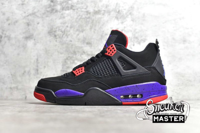 NIKE AIR JORDAN 4 RETRO NRG RAPTORS BLACK/UNIVERSITY RED-COURT PURPLE​ AQ3816-065