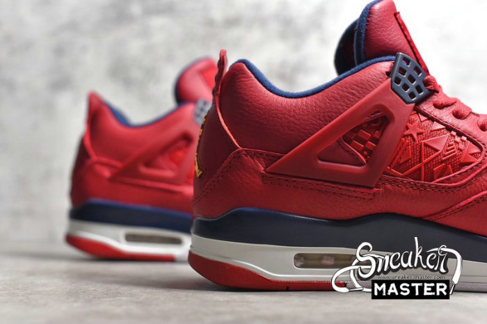 NIKE AIR JORDAN 4 RETRO FIBA GYM RED/OBSIDIAN-WHITE-METALLIC GOLD CI1184-617