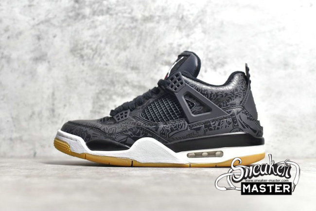 NIKE AIR JORDAN 4 RETRO SE BLACK/WHITE-GUM LIGHT BROWN CI1184-001