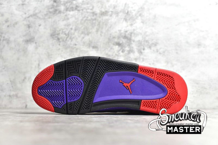 NIKE AIR JORDAN 4 RETRO NRG RAPTORS BLACK/UNIVERSITY RED-COURT PURPLE​ AQ3816-065