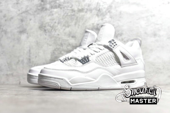 NIKE AIR JORDAN 4 IV RETRO PURE MONEY WHITE/METALLIC SILVER 308497-100