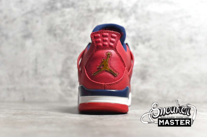 NIKE AIR JORDAN 4 RETRO FIBA GYM RED/OBSIDIAN-WHITE-METALLIC GOLD CI1184-617
