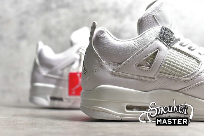 NIKE AIR JORDAN 4 IV RETRO PURE MONEY WHITE/METALLIC SILVER 308497-100