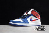 NIKE AIR JORDAN 1 MID SWOOSH WHITE/GAME ROYAL-GYM RED-BLACK 852542-146