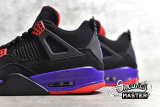 NIKE AIR JORDAN 4 RETRO NRG RAPTORS BLACK/UNIVERSITY RED-COURT PURPLE​ AQ3816-065