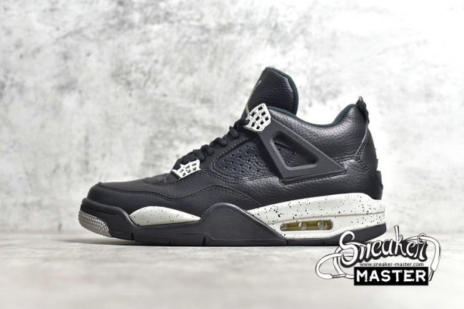 NIKE AIR JORDAN 4 RETRO LS OREO BLACK/TECH GREY-BLACK 314254-003
