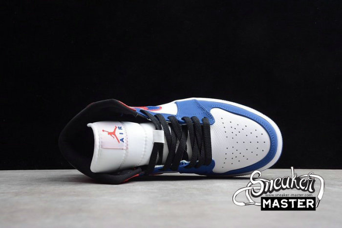 NIKE AIR JORDAN 1 MID SWOOSH WHITE/GAME ROYAL-GYM RED-BLACK 852542-146