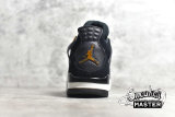 NIKE AIR JORDAN 4 RETRO ROYALTY BLACK/METALLIC GOLD-WHITE 308497-032