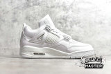 NIKE AIR JORDAN 4 IV RETRO PURE MONEY WHITE/METALLIC SILVER 308497-100