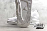 NIKE AIR JORDAN 4 IV RETRO PURE MONEY WHITE/METALLIC SILVER 308497-100