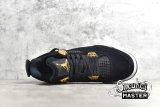 NIKE AIR JORDAN 4 RETRO ROYALTY BLACK/METALLIC GOLD-WHITE 308497-032