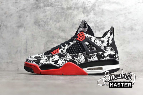 NIKE AIR JORDAN 4 TATTOO BLACK/FIRE RED/BLACK/WHITE BQ0897-006