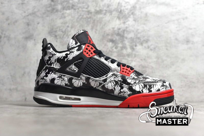 NIKE AIR JORDAN 4 TATTOO BLACK/FIRE RED/BLACK/WHITE BQ0897-006