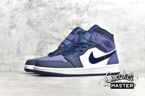 NIKE AIR JORDAN 1 MID SANDED PURPLE OBSIDIAN/SANDED PURPLE-WHITE 554724-445
