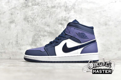 NIKE AIR JORDAN 1 MID SANDED PURPLE OBSIDIAN/SANDED PURPLE-WHITE 554724-445