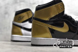 NIKE AIR JORDAN 1 RETRO HIGH NRG PATENT GOLD TOE BLACK/METALLIC GOLD-SUMMIT WHITE 861428-007