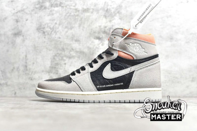 NIKE AIR JORDAN 1 RETRO HIGH NEUTRAL GREY/BLACK-HYPER CRIMSON-WHITE 555088-018