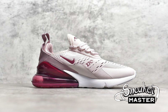 NIKE AIR MAX 270 BARELY ROSE/VINTAGE WINE-ELEMENTAL ROSE-WHITE AH6789-601