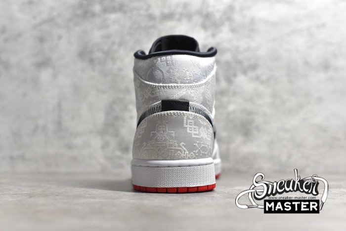 NIKE AIR JORDAN 1 MID SE FEARLESS EDISON CHEN X CLOT WHITE/BLACK-RED CU2804-100