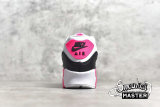 NIKE AIR MAX 90 LEATHER GS WHITE/PINK/BLUE-BLACK 833376-107