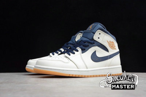 NIKE AIR JORDAN 1 RETRO MID JETER BRONZE/COLLEGE NAVY AH6342-104