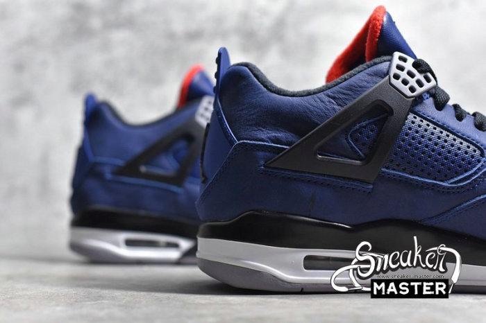 NIKE AIR JORDAN 4 WINTER LOYAL BLUE/WHITE/HABANERO RED/BLACK CQ9597-401